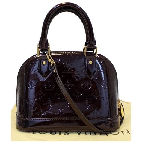 louis vuitton alma bb vernis amarante|Louis Vuitton Alma mm size.